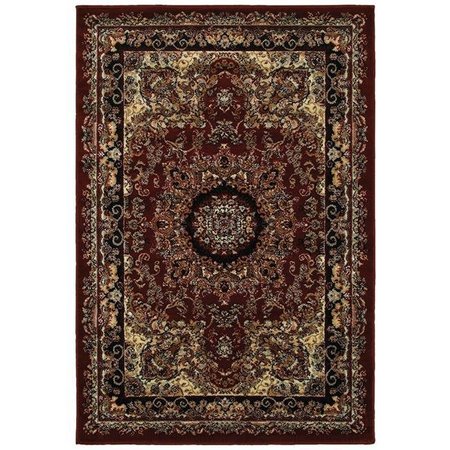 LR RESOURCES LR Resources GRAC281112RDB5272 5 ft. 2 in. x 7 ft. 2 in. Grace Rectangle Area Rug; Red & Black GRAC281112RDB5272